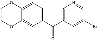 3-BROMO-5-[3,4-(ETHYLENEDIOXY)BENZOYL]PYRIDINE Struktur