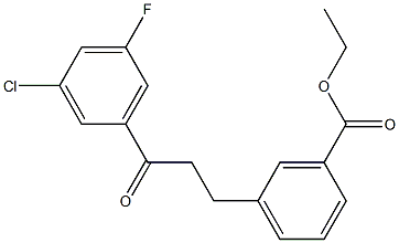 3-(3-CARBOETHOXYPHENYL)-3'-CHLORO-5'-FLUOROPROPIOPHENONE Struktur