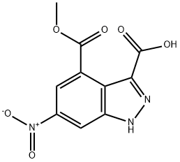 4-METHOXYCARBONYL-6-NITRO-3-(1H)INDAZOLE CARBOXYLIC ACID Struktur