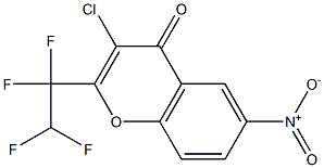 3-CHLORO-6-NITRO-2-(1,1,2,2-TETRAFLUOROETHYL)CHROMONE Struktur