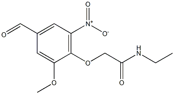 N-ETHYL-2-(4-FORMYL-2-METHOXY-6-NITROPHENOXY)ACETAMIDE Struktur