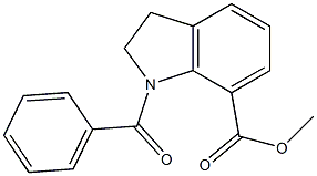 METHYL 1-BENZOYL-2,3-DIHYDRO-7-INDOLECARBOXYLATE Struktur