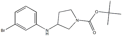 3-(3-BROMO-PHENYLAMINO)-PYRROLIDINE-1-CARBOXYLIC ACID TERT-BUTYL ESTER Struktur