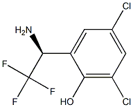 2-((1S)-1-AMINO-2,2,2-TRIFLUOROETHYL)-4,6-DICHLOROPHENOL Struktur