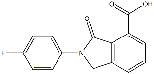 2-(4-FLUORO-PHENYL)-3-OXO-2,3-DIHYDRO-1H-ISOINDOLE-4-CARBOXYLIC ACID Struktur