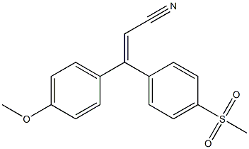 (Z)-3-(4-METHANESULFONYLPHENYL)-3-(4-METHOXYPHENYL)ACRYLONITRILE Struktur