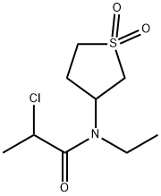 2-CHLORO-N-(1,1-DIOXIDOTETRAHYDROTHIEN-3-YL)-N-ETHYLPROPANAMIDE Struktur