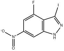 4-FLUORO-3-IODO-6-NITROINDAZOLE Struktur