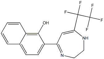 2-(2,3-DIHYDRO-7-PENTAFLUOROETHYL-1H-1,4-DIAZEPINE-5-YL)-1-NAPHTHOL Struktur