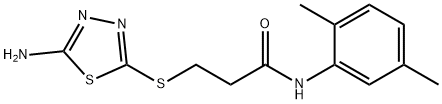 3-[(5-AMINO-1,3,4-THIADIAZOL-2-YL)THIO]-N-(2,5-DIMETHYLPHENYL)PROPANAMIDE Struktur