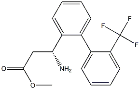 METHYL (3R)-3-AMINO-3-(2-[2-(TRIFLUOROMETHYL)PHENYL]PHENYL)PROPANOATE Struktur