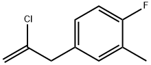 2-CHLORO-3-(4-FLUORO-3-METHYLPHENYL)-1-PROPENE Struktur