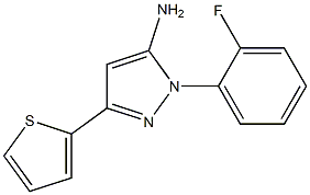 1-(2-FLUOROPHENYL)-3-THIEN-2-YL-1H-PYRAZOL-5-AMINE Struktur