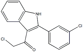 2-CHLORO-1-[2-(3-CHLOROPHENYL)-1H-INDOL-3-YL]ETHANONE Struktur