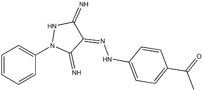 (4Z)-3,5-DIIMINO-1-PHENYLPYRAZOLIDIN-4-ONE (4-ACETYLPHENYL)HYDRAZONE Struktur