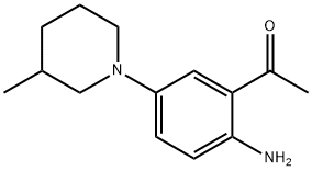 1-[2-AMINO-5-(3-METHYLPIPERIDINO)PHENYL]-1-ETHANONE Struktur