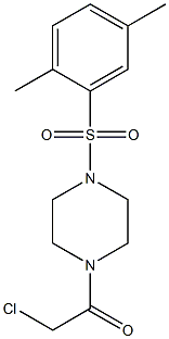 1-(CHLOROACETYL)-4-[(2,5-DIMETHYLPHENYL)SULFONYL]PIPERAZINE Struktur