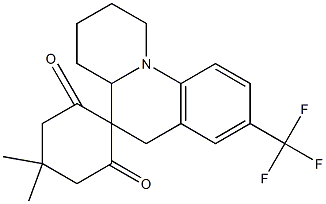 SPIRO[5,5-DIMETHYL-1,3-CYCLOHEXANEDIONE-2,5'-(8-(TRIFLUOROMETHYL)-2,3,4,4A,5,6-HEXAHYDRO-1H-PYRIDO[1,2-A]QUINOLINE)] Struktur