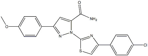 1-[4-(4-CHLOROPHENYL)-1,3-THIAZOL-2-YL]-3-(4-METHOXYPHENYL)-1H-PYRAZOL-5-YLFORMAMIDE Struktur