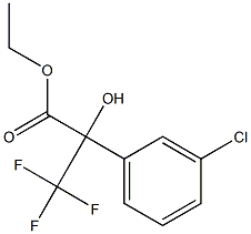 2-(3-CHLOROPHENYL)-3,3,3-TRIFLUORO-2-HYDROXYPROPIONIC ACID ETHYL ESTER Struktur