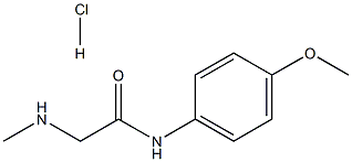 N-(4-METHOXYPHENYL)-2-(METHYLAMINO)ACETAMIDE HYDROCHLORIDE Struktur