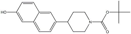 1-BOC-4-(6-HYDROXY-NAPHTHALEN-2-YL)-PIPERIDINE Struktur