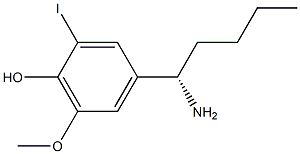 4-((1S)-1-AMINOPENTYL)-2-IODO-6-METHOXYPHENOL Struktur