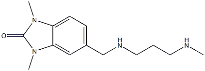 1,3-DIMETHYL-5-(((3-(METHYLAMINO)PROPYL)AMINO)METHYL)-1,3-DIHYDRO-2H-BENZIMIDAZOL-2-ONE Struktur