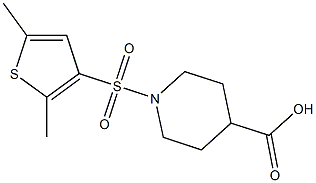 1-[(2,5-DIMETHYLTHIEN-3-YL)SULFONYL]PIPERIDINE-4-CARBOXYLIC ACID Struktur