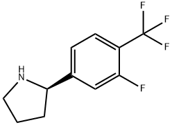 (2R)-2-[3-FLUORO-4-(TRIFLUOROMETHYL)PHENYL]PYRROLIDINE Struktur