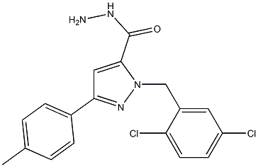 1-(2,5-DICHLOROBENZYL)-3-P-TOLYL-1H-PYRAZOLE-5-CARBOHYDRAZIDE Struktur
