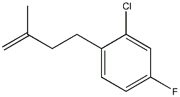 4-(2-CHLORO-4-FLUOROPHENYL)-2-METHYL-1-BUTENE Struktur