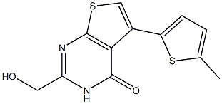 2-(HYDROXYMETHYL)-5-(5-METHYLTHIEN-2-YL)THIENO[2,3-D]PYRIMIDIN-4(3H)-ONE Struktur