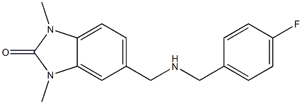 5-(((4-FLUOROBENZYL)AMINO)METHYL)-1,3-DIMETHYL-1,3-DIHYDRO-2H-BENZIMIDAZOL-2-ONE Struktur