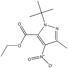 1-(TERT-BUTYL)-3-METHYL-4-NITRO-1H-PYRAZOLE-5-CARBOXYLIC ACID ETHYL ESTER Struktur