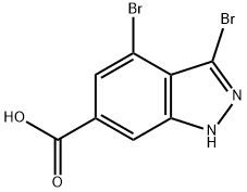 3,4-DIBROMO-6-(1H)INDAZOLE CARBOXYLIC ACID Struktur