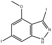 3,6-DIIODO-4-METHOXY (1H)INDAZOLE Struktur