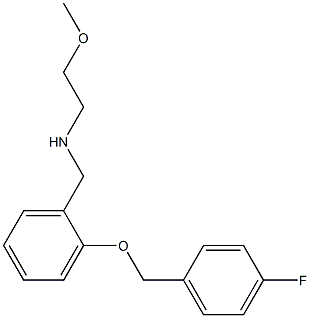 N-(2-((4-FLUOROBENZYL)OXY)BENZYL)-2-METHOXYETHANAMINE Struktur