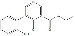 4-CHLORO-5-(2-HYDROXYPHENYL)-NICOTINIC ACID ETHYL ESTER Struktur