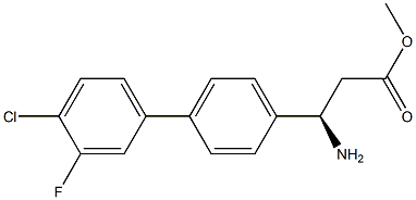 METHYL (3R)-3-AMINO-3-[4-(4-CHLORO-3-FLUOROPHENYL)PHENYL]PROPANOATE Struktur