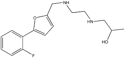 1-((2-(((5-(2-FLUOROPHENYL)-2-FURYL)METHYL)AMINO)ETHYL)AMINO)PROPAN-2-OL Struktur