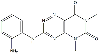 3-[(2-AMINOPHENYL)AMINO]-5,7-DIMETHYLPYRIMIDO[4,5-E][1,2,4]TRIAZINE-6,8(5H,7H)-DIONE Struktur