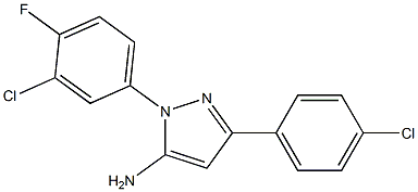 1-(3-CHLORO-4-FLUOROPHENYL)-3-(4-CHLOROPHENYL)-1H-PYRAZOL-5-AMINE Struktur