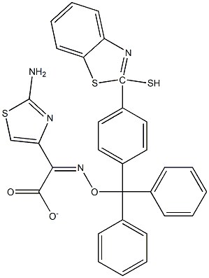 2-MERCAPTOBENZOTHIAZOLYL-(Z)-2-(2-AMINOTHIAZOLE-4-YL)-2-TRITYLOXYIMINO ACETATE