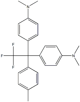 1,1-BIS(4-DIMETHYLAMINOPHENYL)-1-(4-METHYLPHENYL)-2,2,2-TRIFLUOROETHANE Struktur