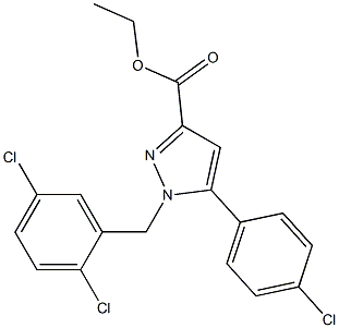 ETHYL 1-(2,5-DICHLOROBENZYL)-5-(4-CHLOROPHENYL)-1H-PYRAZOLE-3-CARBOXYLATE Struktur