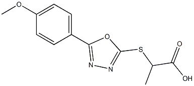 2-([5-(4-METHOXYPHENYL)-1,3,4-OXADIAZOL-2-YL]THIO)PROPANOIC ACID Struktur