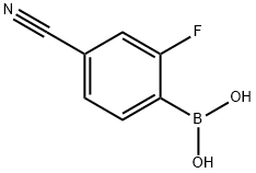 4-CYANO-2-FLUOROPHENYLBORONIC ACID Struktur