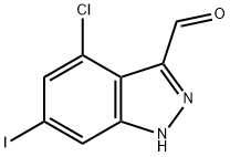 4-CHLORO-6-IODO-3-(1H)INDAZOLE CARBOXALDEHYDE Struktur