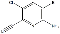 6-AMINO-5-BROMO-3-CHLOROPYRIDINE-2-CARBONITRILE Struktur